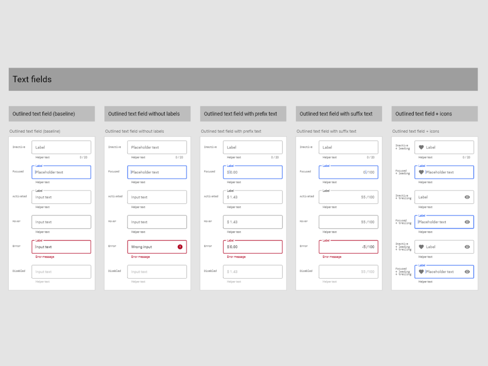 Material Design 2 - Text Fields 2