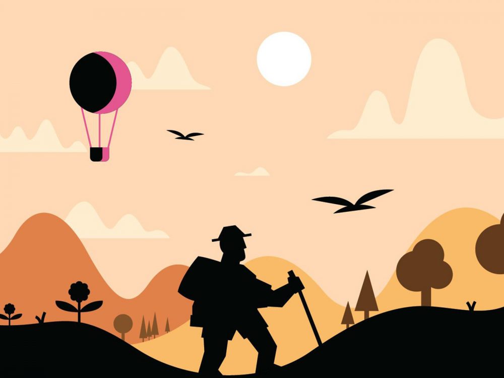 Travel Time Vector Illustration