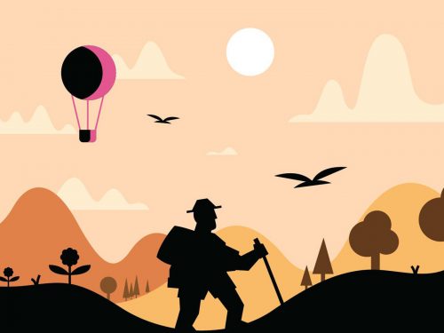 Travel Time Vector Illustration