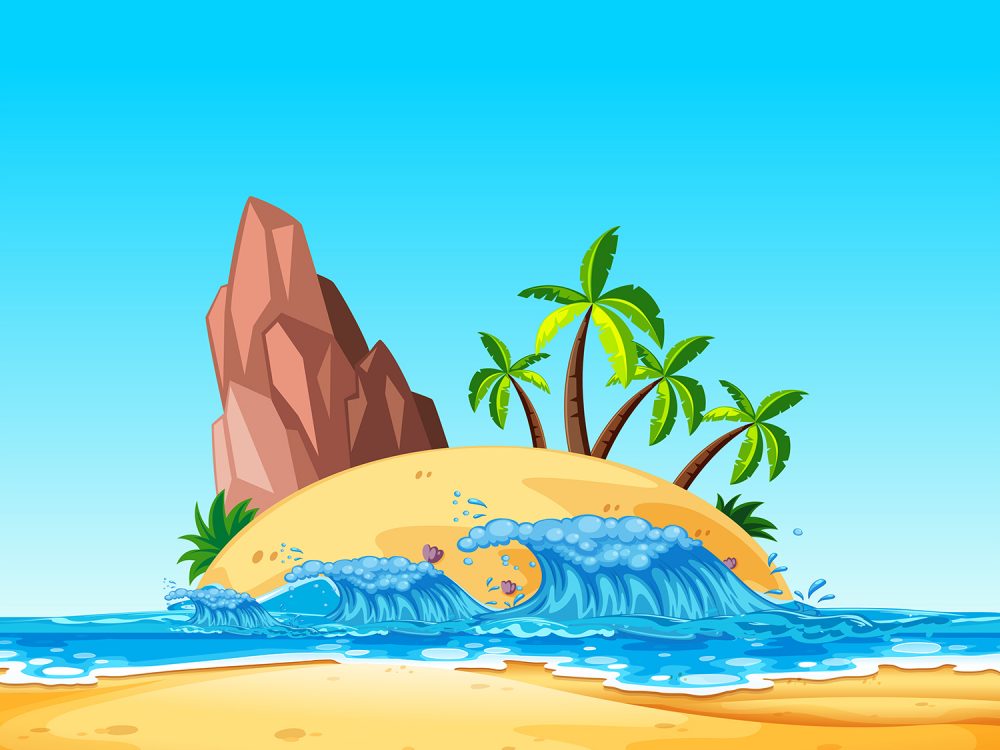 Tropical Island Illustration