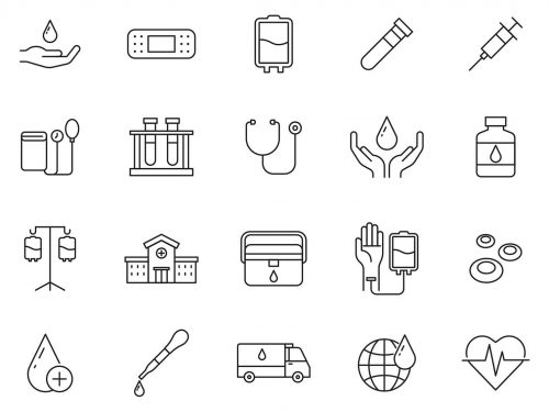 Blood Donation Vector Icons