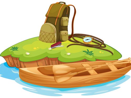 Camping on an Island Free Illustration