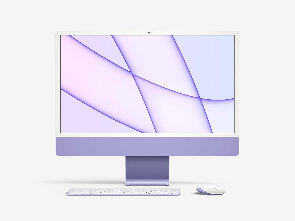 Free iMac 24inch Mockup