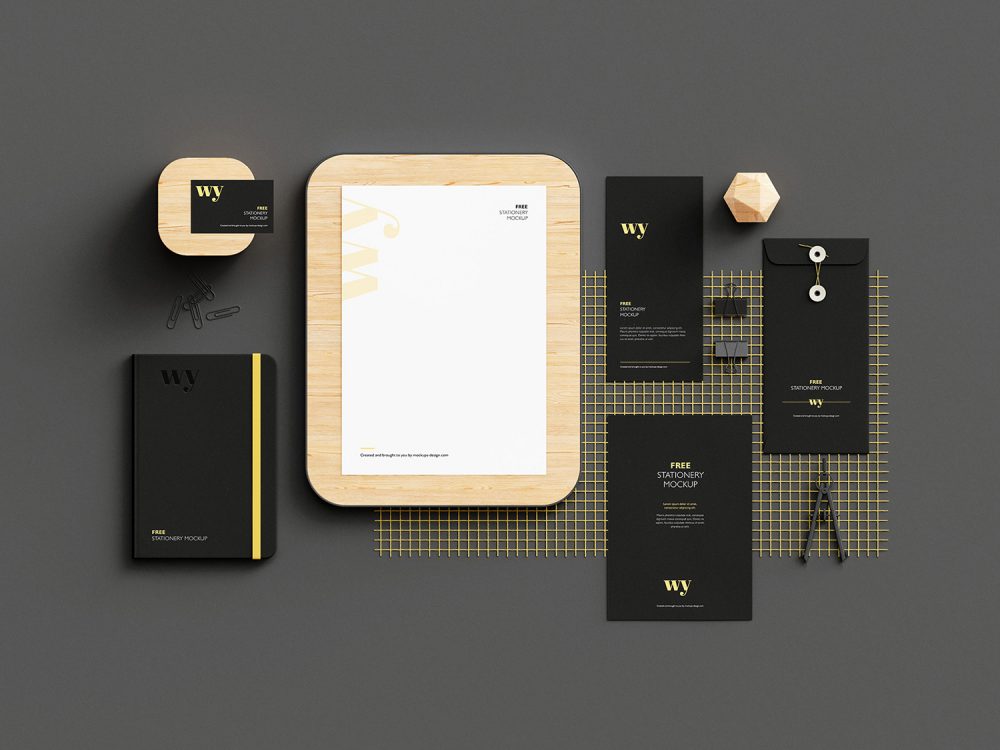 Free Branding Stationery Mockup