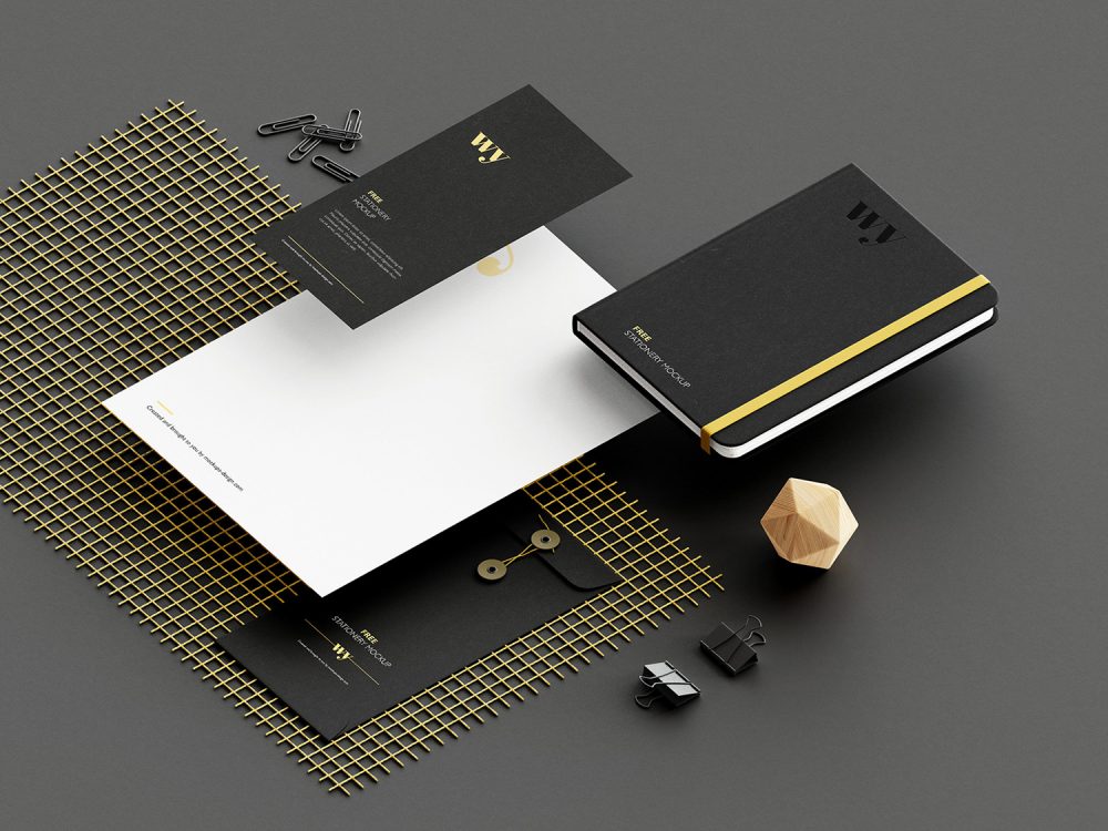 Free Branding Stationery Mockup