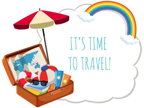 Free Travel Time Vector Illustration