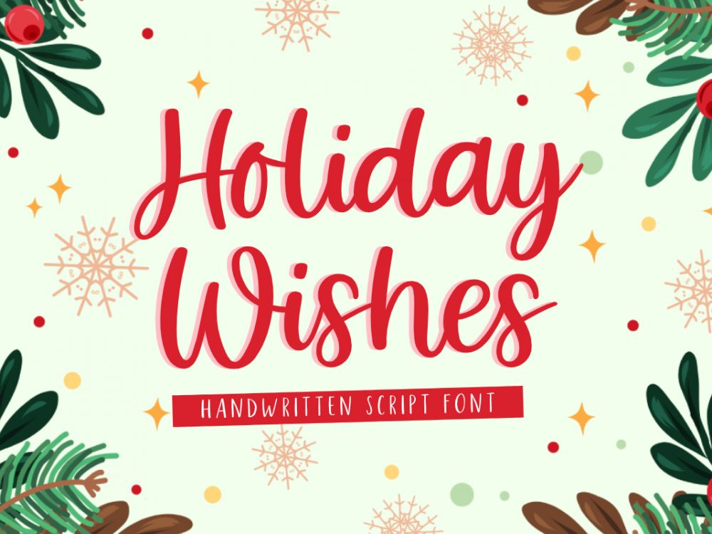 Holiday Wishes Free Font