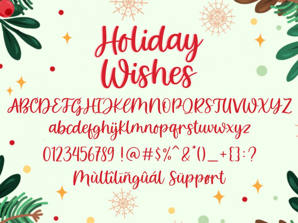 Holiday Wishes Free Font