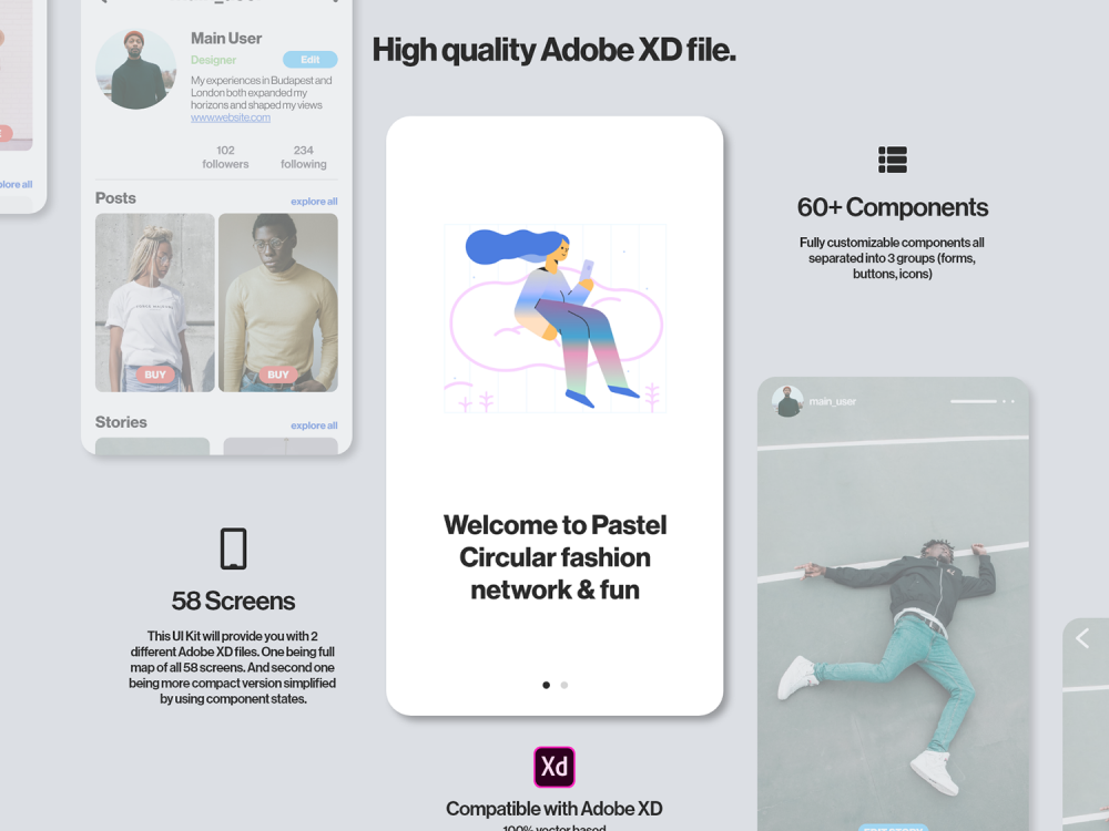 Pastel UI Kit - Fashion Circular Network App 2