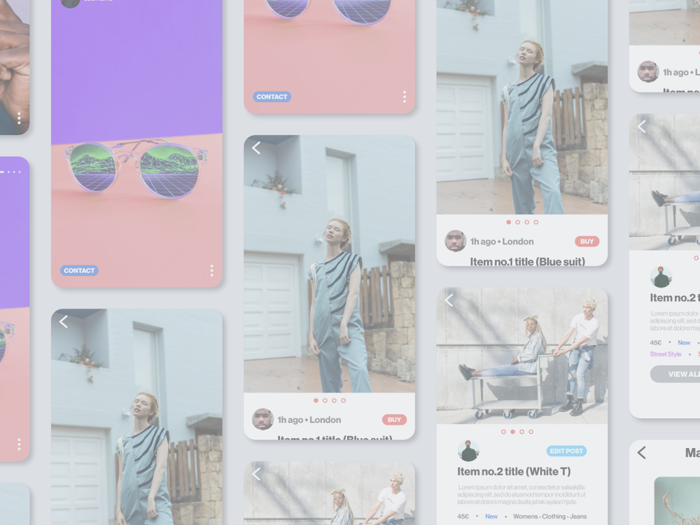 Pastel UI Kit - Fashion Circular Network App 3