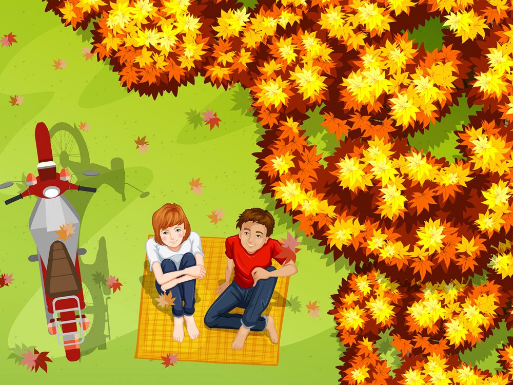 People in the Park Vector Illustration