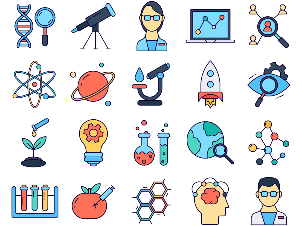 Research Vector Free Icon Set