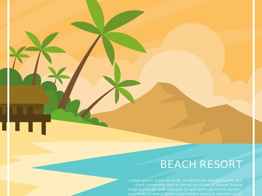 Tropical Landscape Illustration