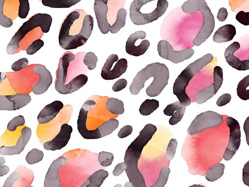 Watercolor Animal Print Free Pattern