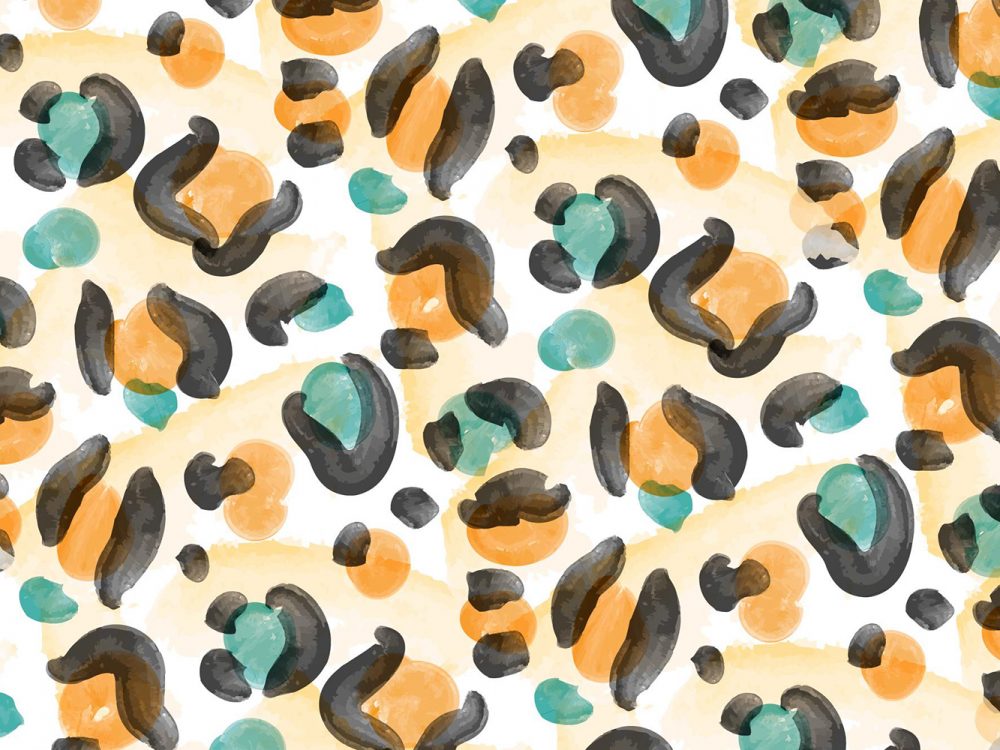 Watercolor Animal Print Free Pattern