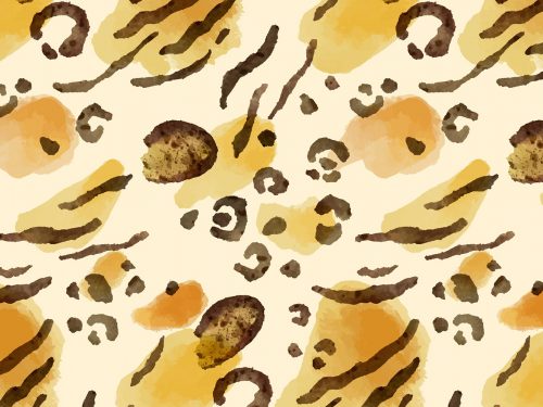 Watercolor Animal Print Free Pattern