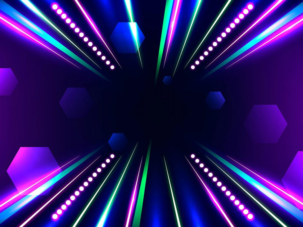 Abstract Neon Lights Background