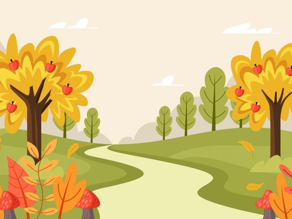 Autumn Scenery Vector Illustration
