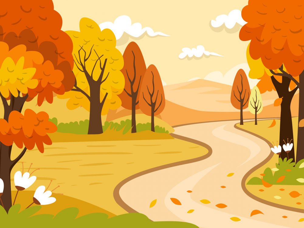 Autumn Scenery Vector Illustration