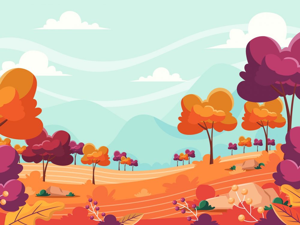 Autumn Scenery Vector Illustration