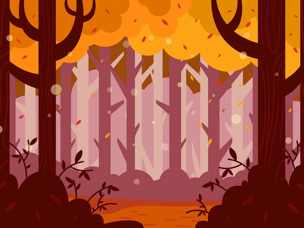 Autumn Scenery Vector Illustration