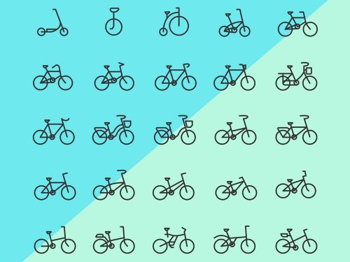 Bicycle Line Vector Icons