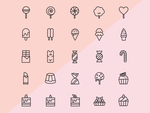 Candy & Pastry Icons Free Vector Icons