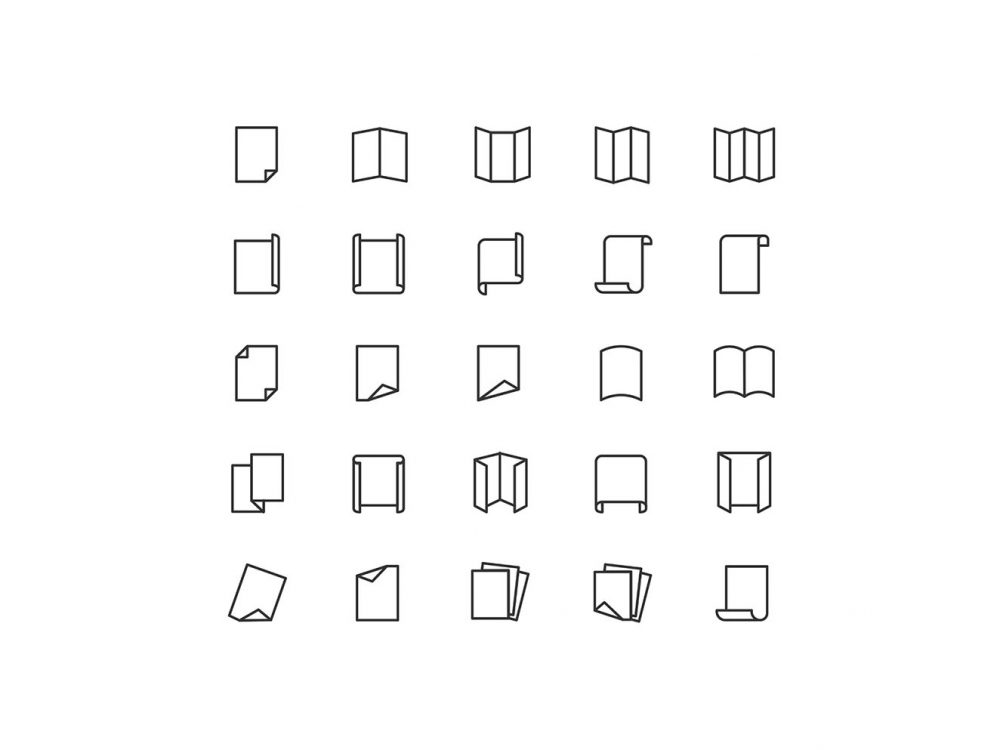 Flyer and Brochure Vector Icons