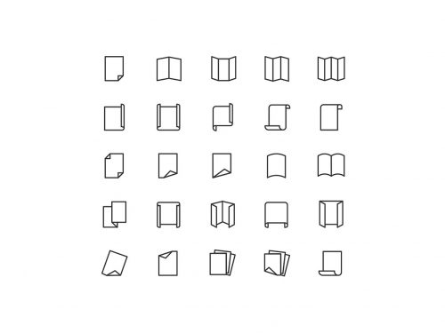 Flyer and Brochure Vector Icons