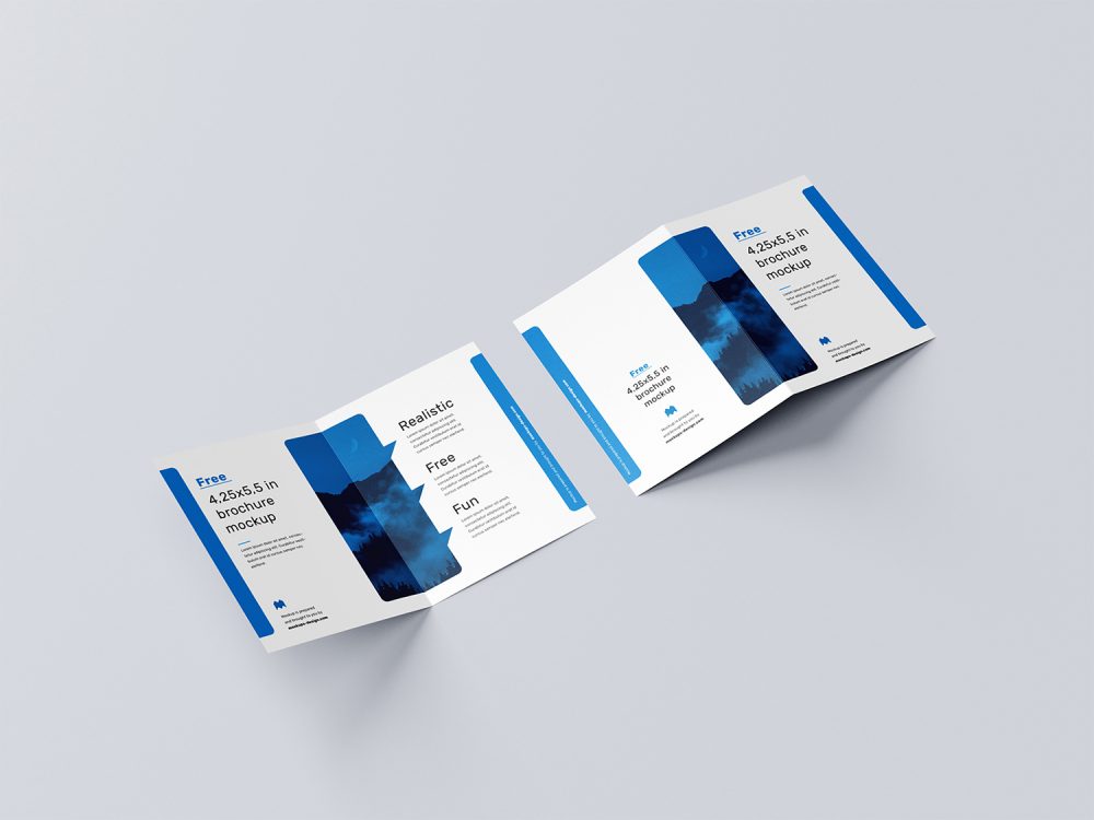 Free Bi-Fold Brochure Mockup