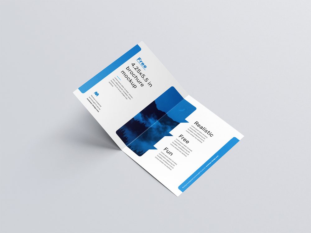 Free Bi-Fold Brochure Mockup
