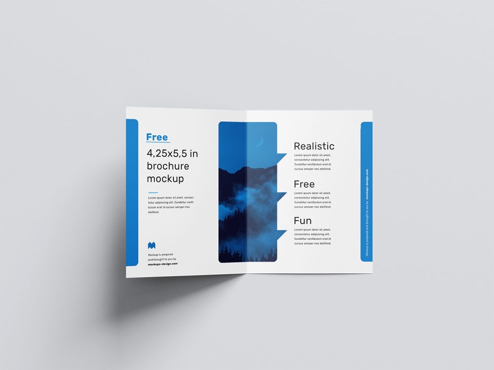 Free Bi-Fold Brochure Mockup