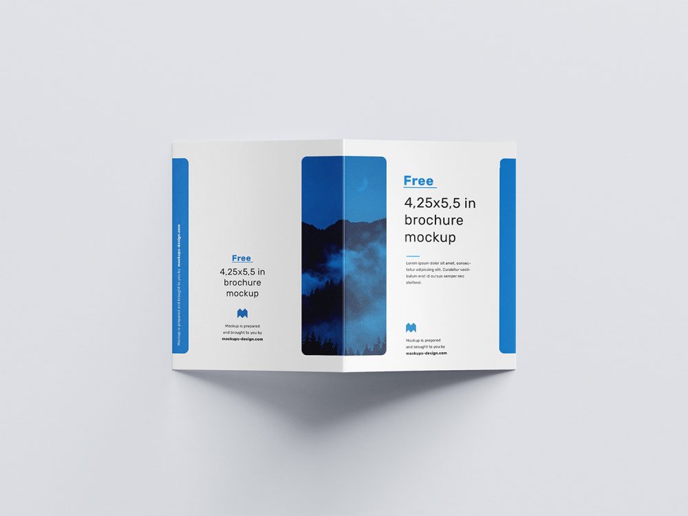 Free Bi-Fold Brochure Mockup