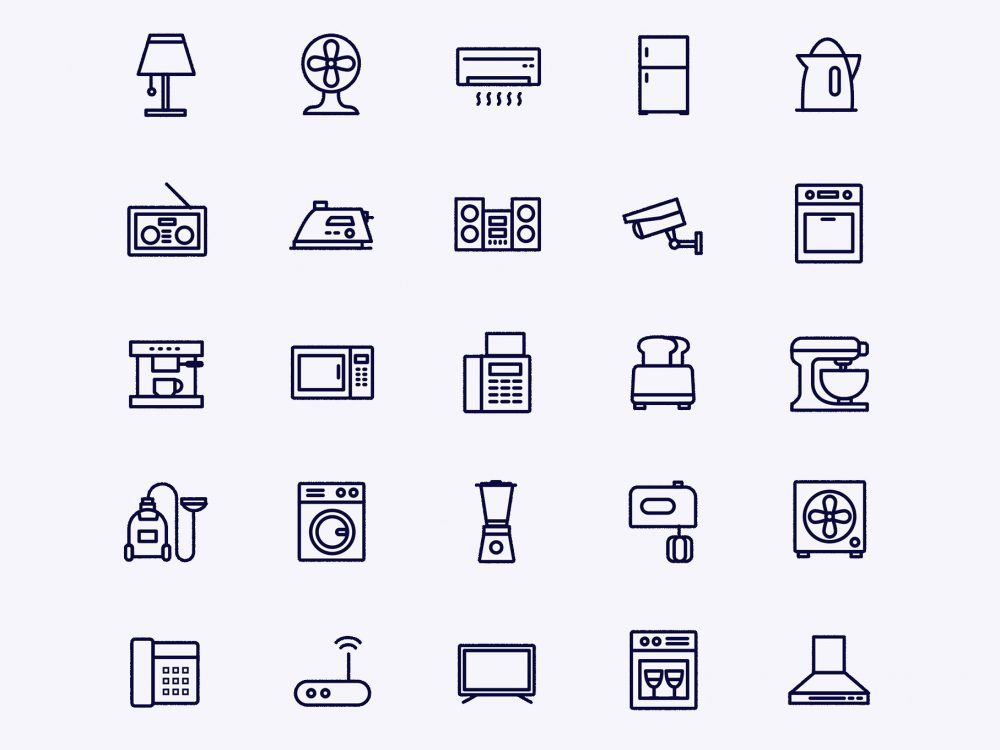 Free Home Appliances Vector Icons