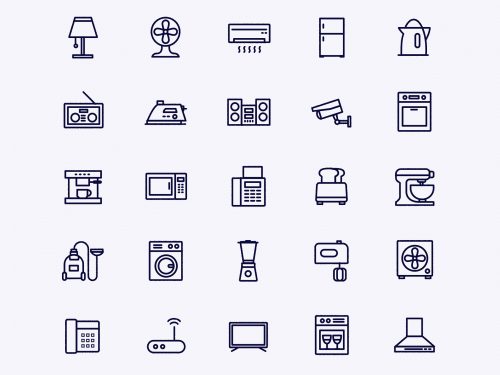 Free Home Appliances Vector Icons