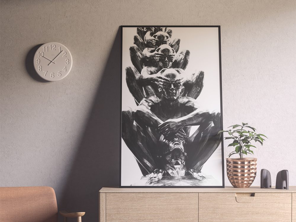 Free Modern Poster PSD Mockup