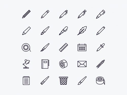 Free Stationery Vector Icons
