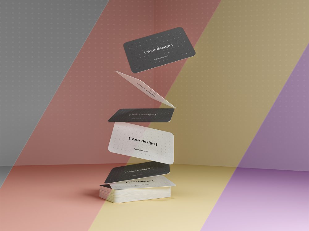 Gravity Business Cards Mockup