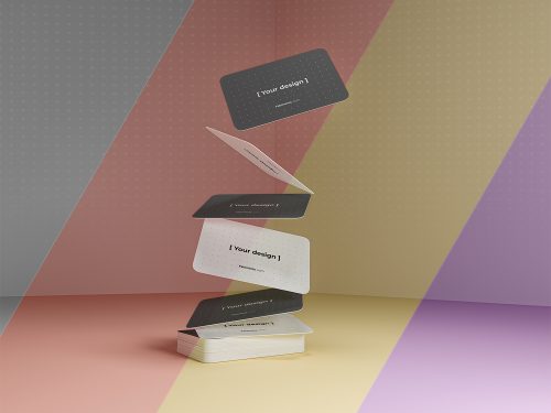 Gravity Business Cards Mockup