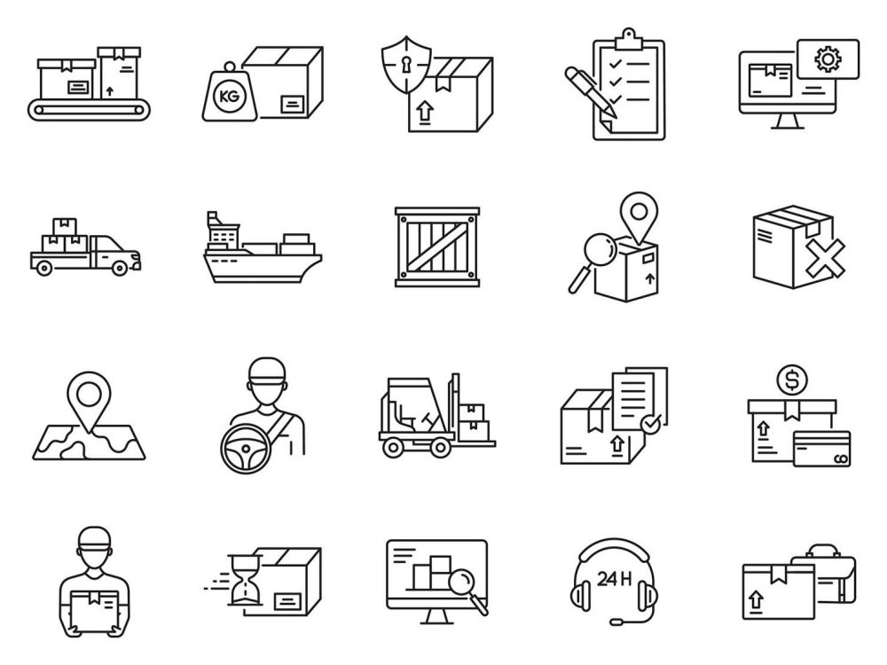 Logistic Vector Icons