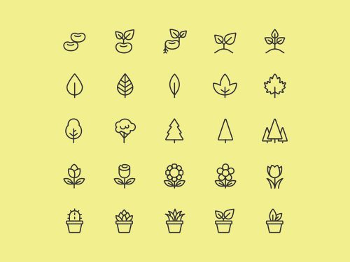 Plants Vector Free Icon Set
