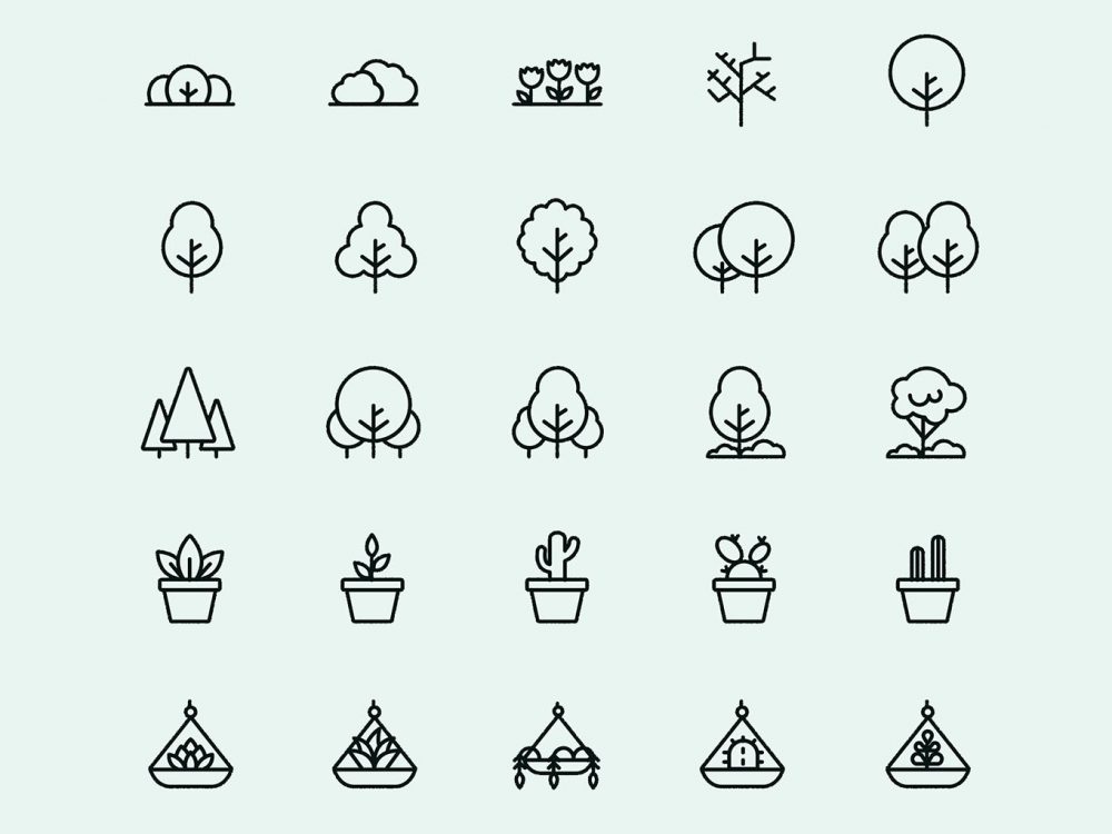 Plants Vector Free Icon Set
