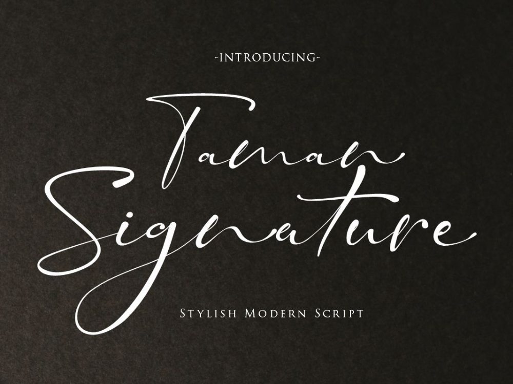 Taman Signature Free Font