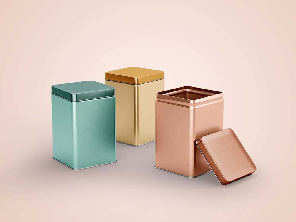 Tin Canister Packaging Mockups
