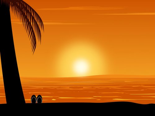 Tropical Landscape Illustration
