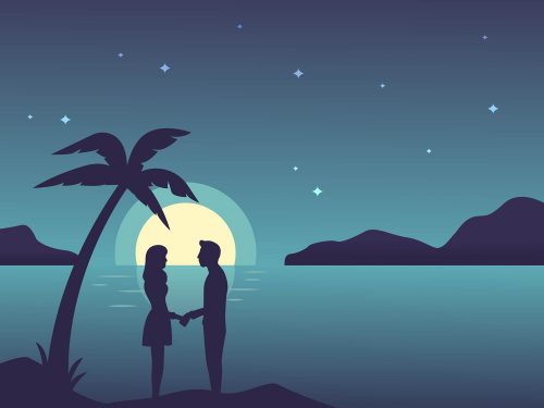 Tropical Landscape Illustration