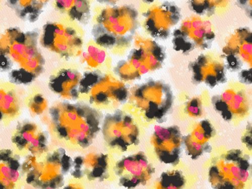 Watercolor Animal Print Free Pattern