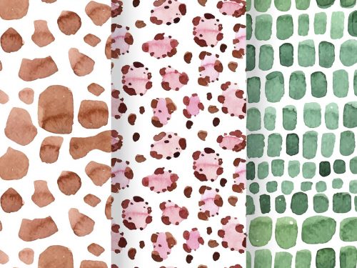 Watercolor Animal Print Free Pattern