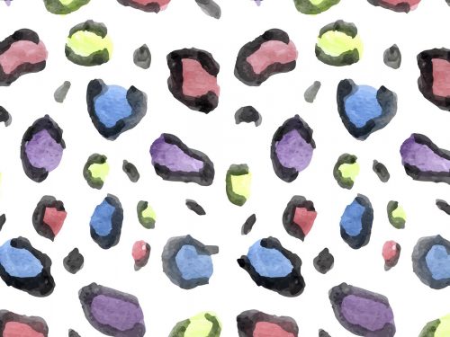 Watercolor Animal Print Free Pattern