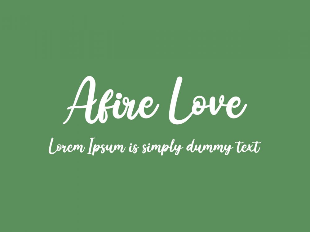 Afire Love Free Font